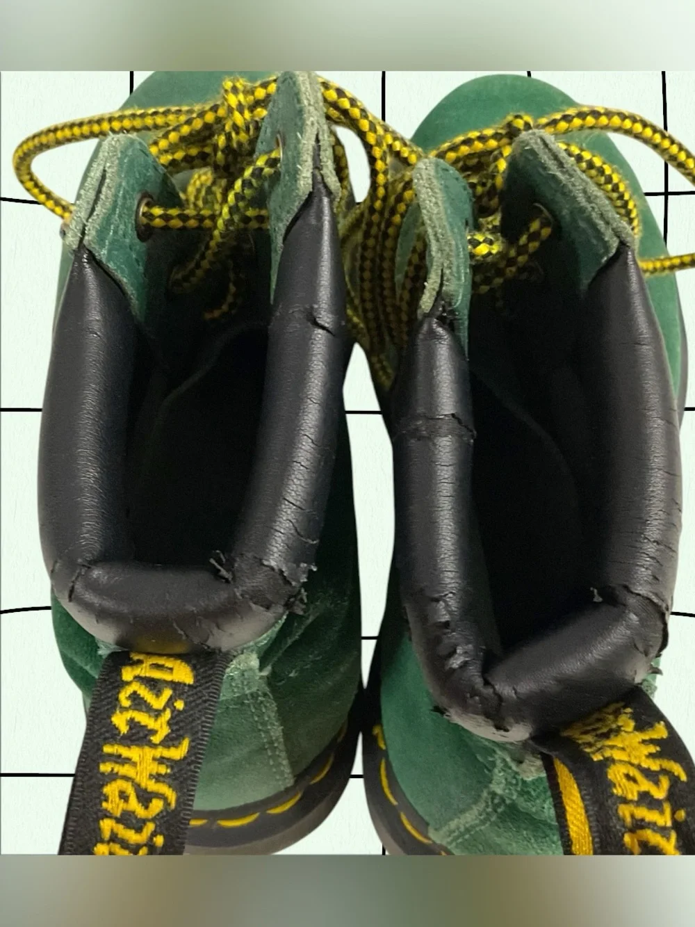 Dr. Martens 939 Ben Boots Dr Green/Black Sole with Yellow Tint Women's Size 6
